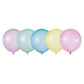 Store Runde Rainbow Crystal Balloner Mix