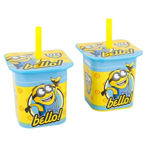 Minions Yoghurtbæger med Sugerør