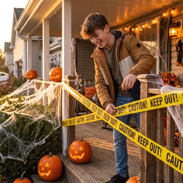 Afspærringsbånd Halloween Caution/Keep Out