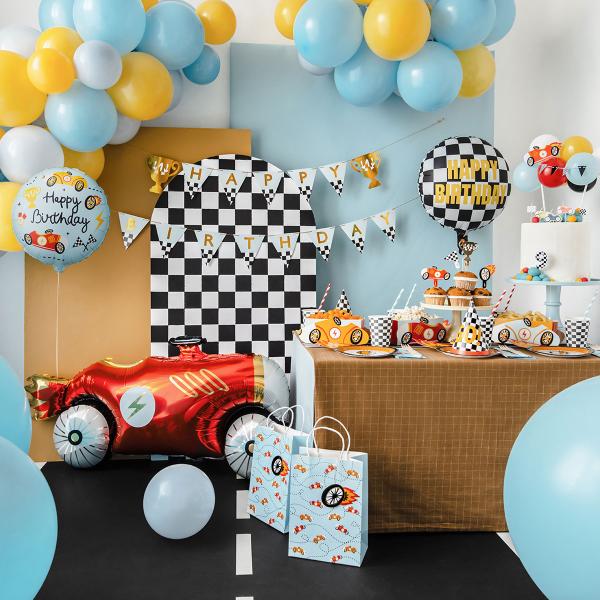 Folieballon Racing Happy Birthday 35 cm