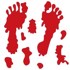 Gelstickers Blodige Fodaftryk