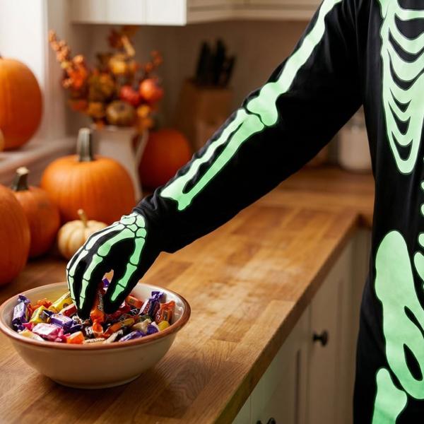 Skeletkostume Selvlysende