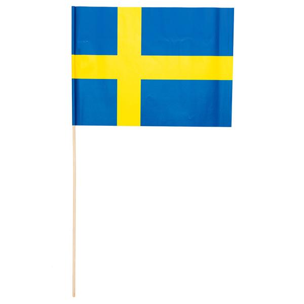 Håndflag Sverige 50 cm 10-pak