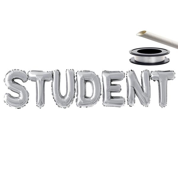Ballonguirlande Student Sølv
