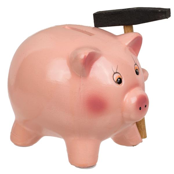 Sparegris med Hammer 13 x 10,5 cm