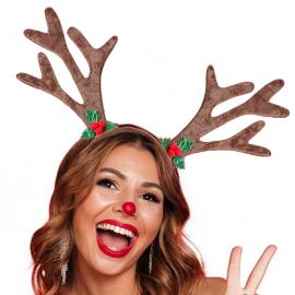 Juleh&aring;rb&oslash;jle med Rensdyrhorn Lysebrunt