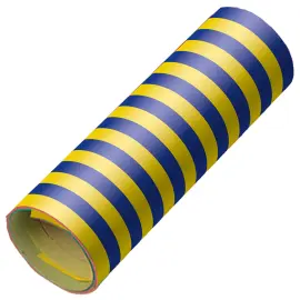 Stribede Serpentiner Bl&aring;/Gul 4 m