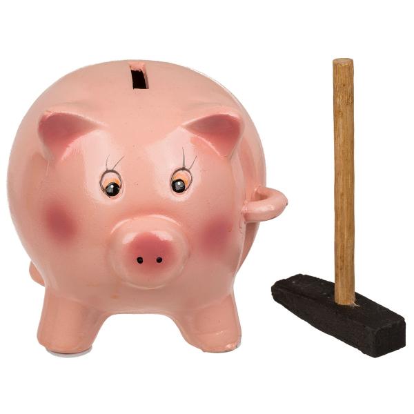 Sparegris med Hammer 13 x 10,5 cm