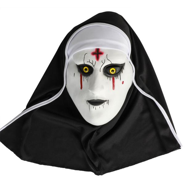 Latexmaske Uhyggelig Nonne