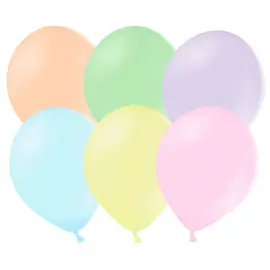 Sm&aring; Latexballoner Lys Pastel Mix 100-pak