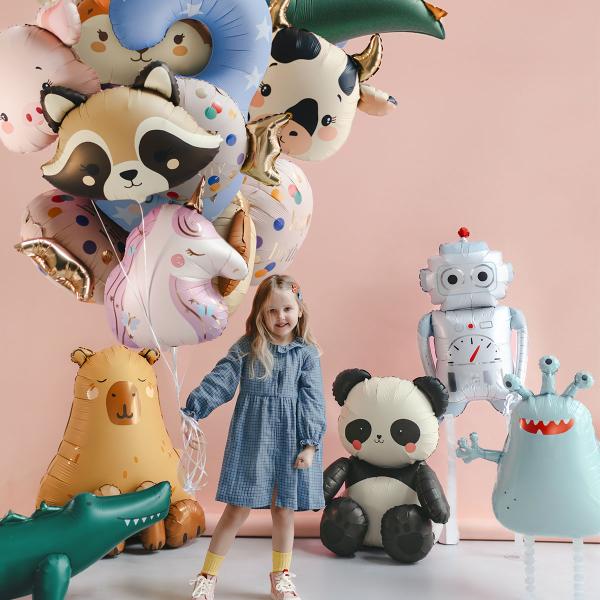 Folieballon Siddende Panda 68 x 72 cm