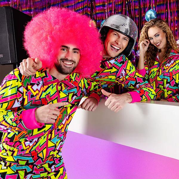 Afroparyk Neonlyserød