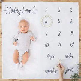 Babytæppe Milepæle
