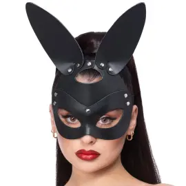 Kanin Maske Sort Kunstlæder