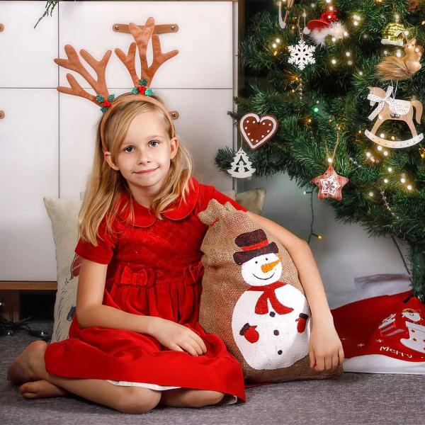 Julehårbøjle med Rensdyrhorn Lysebrunt