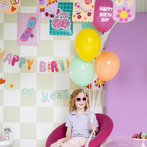 Latexballoner Happy Birthday Boho Girlz 6-pak