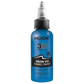 Moon Glow Neon UV Tekstilfarve Blå 30 ml