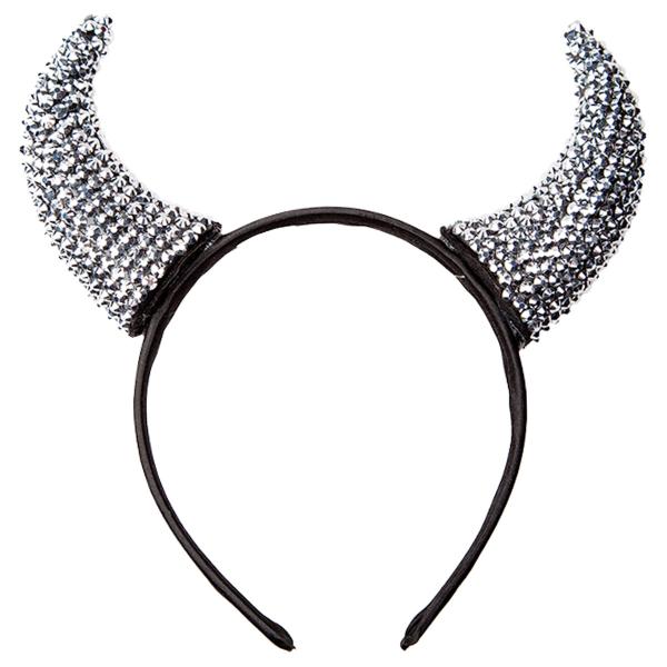 Djævelehorn Hårbøjle med Rhinsten