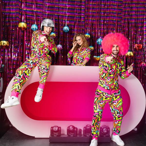 Afroparyk Neonlyserød