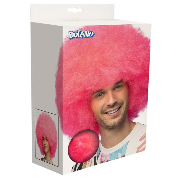 Afroparyk Neonlyserød