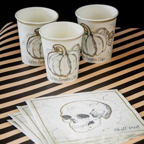 Papkrus Halloween Græskar 8-pak