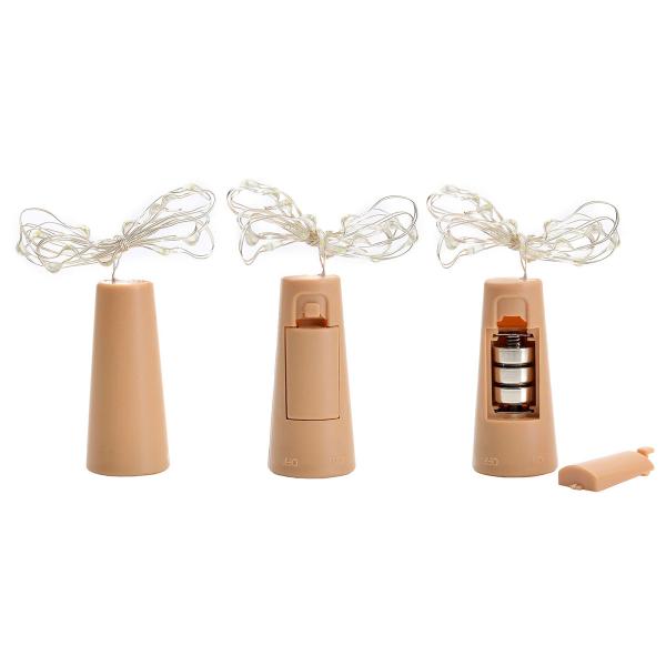 Flaskebelysning Korkprop med LED-lyskæde