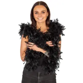 Fjerboa Sort 80g 180 cm