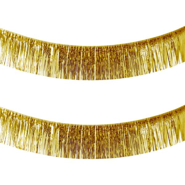 Guirlande med Lange Frynser Guld