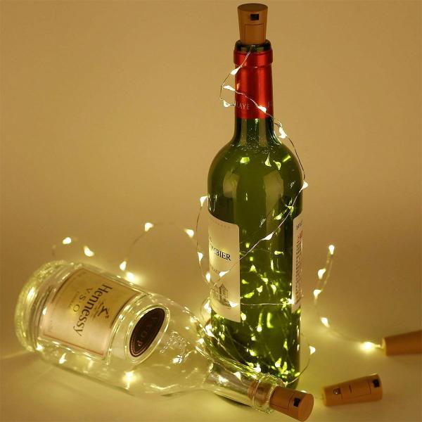 Flaskebelysning Korkprop med LED-lyskæde