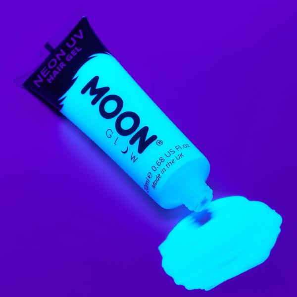 Moon Glow Neon UV Hårgel Hvid