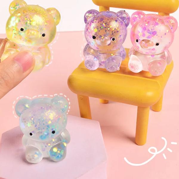 Stress Legetøj Bjørn Glitter