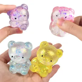 Stress Legetøj Bjørn Glitter