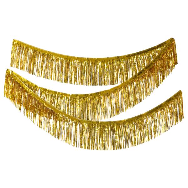 Guirlande med Lange Frynser Guld