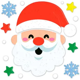 Gel Vinduesdekoration Julemand