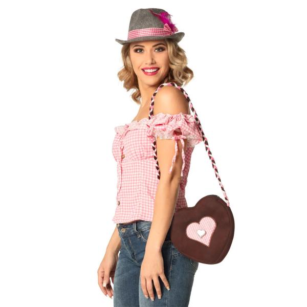 Tyrolerhat Grå/Rosa