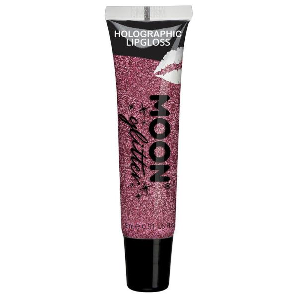 Moon Glitter Holografisk Glitter Lipgloss Lyserød