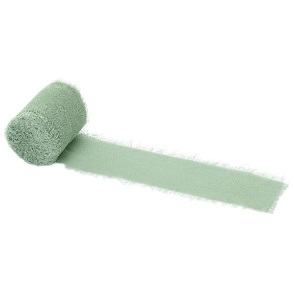 Chiffonbånd Pistaciegrøn 40 mm 3-pak