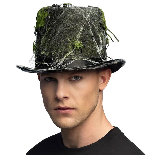 Høj Hat med Edderkopper, Spindelvæv & Mos