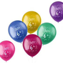 Metallic Balloner Happy 6th