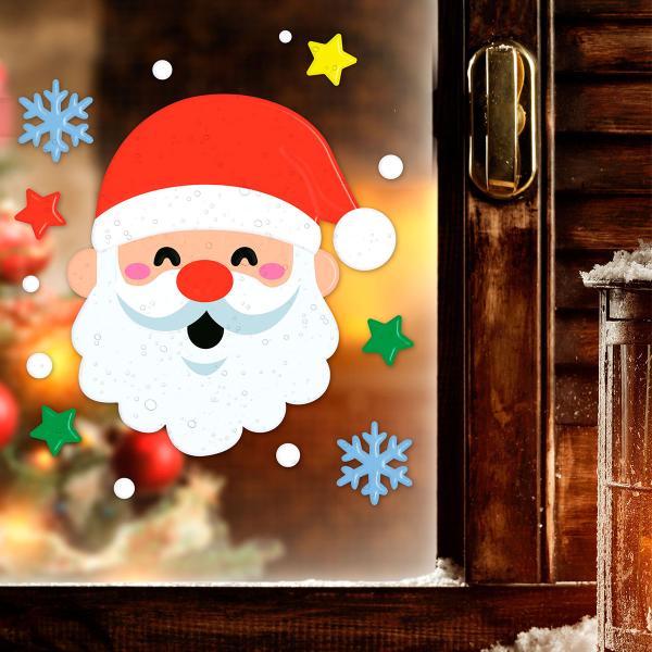 Gel Vinduesdekoration Julemand