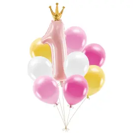 Ballons&aelig;t 1 &aring;r Lyser&oslash;d 9-pak