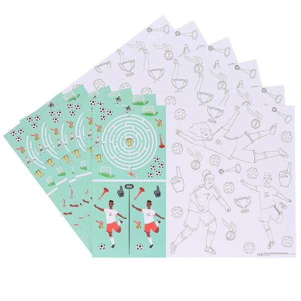 Aktivitetsbordmåtter Fodbold Fødselsdagsfest 6-pak