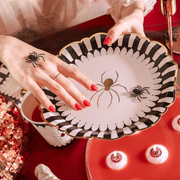 Paptallerkener Gyldne Edderkopper