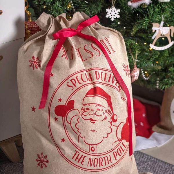 Julemand Julesæk Jute