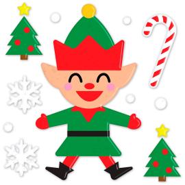 Gel Vinduesdekoration Julenisse