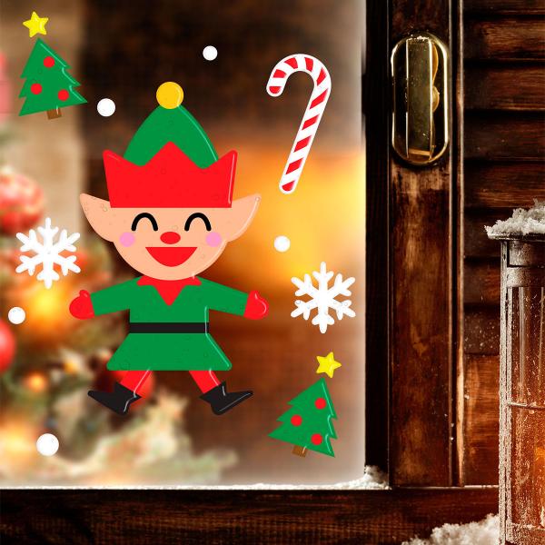 Gel Vinduesdekoration Julenisse