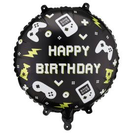 Gaming Folieballon Happy Birthday Sort