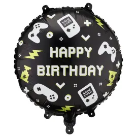 Gaming Folieballon Happy Birthday Sort