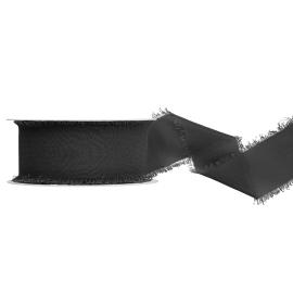 Chiffonbånd Sort 40 mm