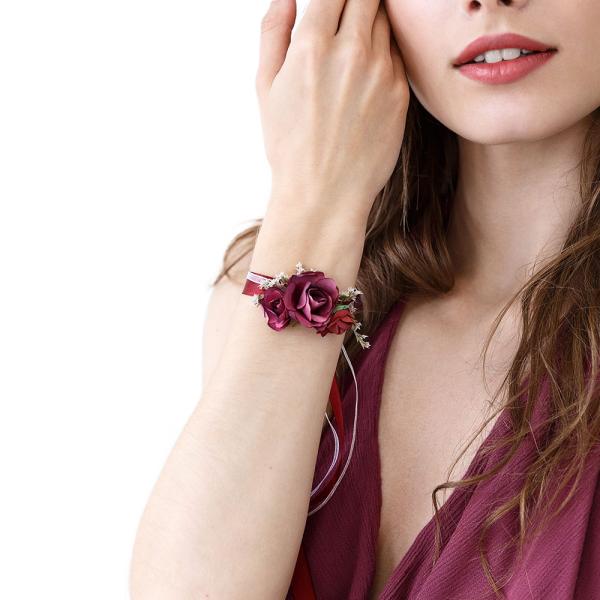 Blomsterarmbånd Mørkerød